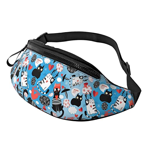 Gürteltasche mit niedlicher Katze, legere Brusttasche, Gürteltasche für Damen und Herren, Cat-4ccat-4c, Einheitsgröße, Hüfttaschen Gürteltasche mit niedlicher Katze, legere Brusttasche, Gürteltasche für Damen und Herren, Cat-4ccat-4c, Einheitsgröße, Hüfttaschen von KKKKKOUU