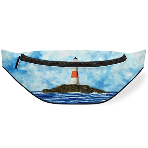 Ocean Lighthouse Hüfttasche für Damen und Herren, Meeresölgemälde, Gürteltasche, Crossbody, verstellbarer Gürtelriemen für Reisen, Laufen, Wandern, Wandern, Radfahren, Schwarz , Einheitsgröße, Ocean Lighthouse Hüfttasche für Damen und Herren, Meeresölgemälde, Gürteltasche, Crossbody, verstellbarer Gürtelriemen für Reisen, Laufen, Wandern, Wandern, Radfahren, Schwarz , Einheitsgröße, von KKKKKOUU