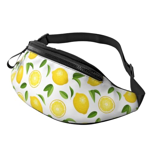 Sommer-Hüfttasche mit Zitronenblättern, für Damen und Herren, lässige Hüfttasche für Outdoor, Workout, Laufen, Wandern, Radfahren, Schwarz , Einheitsgröße, Hüfttaschen Sommer-Hüfttasche mit Zitronenblättern, für Damen und Herren, lässige Hüfttasche für Outdoor, Workout, Laufen, Wandern, Radfahren, Schwarz , Einheitsgröße, Hüfttaschen von KKKKKOUU