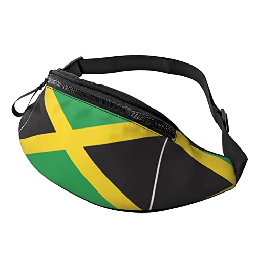 Wander-Bauchtasche mit jamaikanischer Flagge, leichte Gürteltasche, Schwarz , Einheitsgröße, Hüfttaschen Wander-Bauchtasche mit jamaikanischer Flagge, leichte Gürteltasche, Schwarz , Einheitsgröße, Hüfttaschen von KKKKKOUU