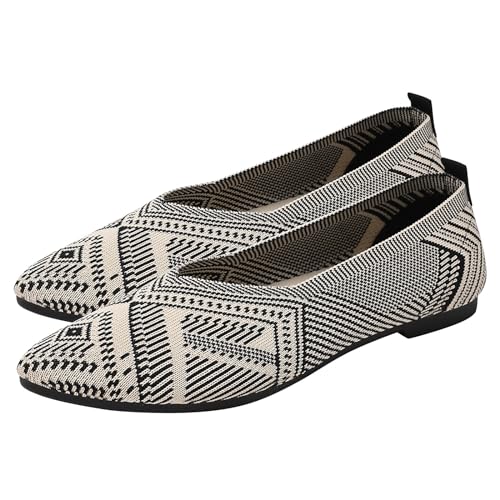 KKvoPiQ Damen Sommerschuhe mit weicher Sohle, leicht und atmungsaktiv, Einzelschuhe, Freizeitschuhe Schuhe Mit Absatz Für Damen Elegant (Black, 40) von KKvoPiQ