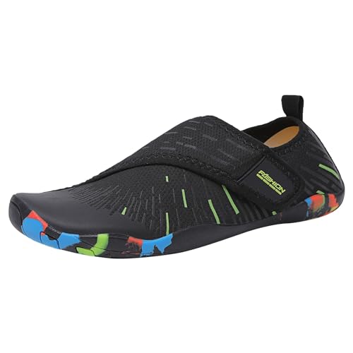 KKvoPiQ Leichte Badeschuhe für Damen und Herren, Tauch- und Strandschuhe, Outdoor-Barfuß-Tauchschuhe, Schwimmen, Waten, Strandschuhe, Regenstiefel Mountainbike Schuhe Damen Ohne klick (Green, 40) von KKvoPiQ