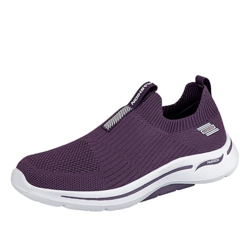 KKvoPiQ Paar Damen Frühling und Sommer rutschfeste Walking Mode leichte Schuhe Sport Freizeitschuhe Schuhe Damen Sommer Slipper (Purple, 36) von KKvoPiQ