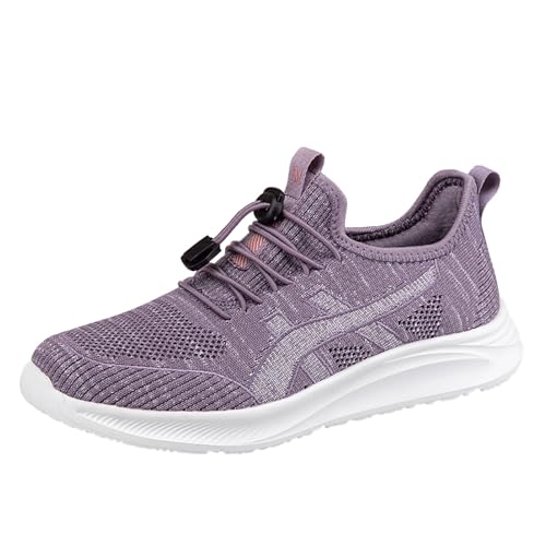 KKvoPiQ Paar Damen Frühling und Sommer rutschfeste Walking Mode leichte Schuhe Sport Freizeitschuhe Schuhe Gelb Damen 43 (Purple, 36) von KKvoPiQ