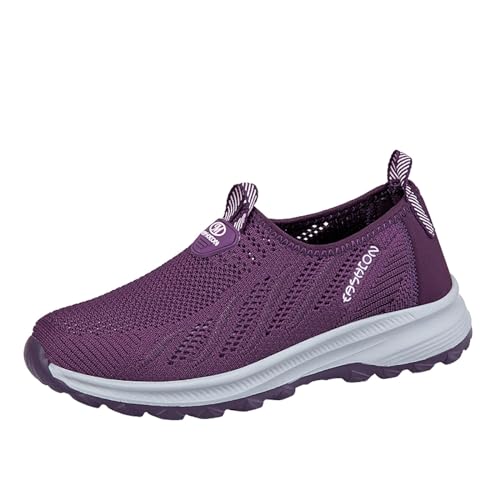 KKvoPiQ Paar Damen Frühling und Sommer rutschfeste Walking Mode leichte Schuhe Sport Freizeitschuhe Ultra Damen Schuhe (Purple, 36) von KKvoPiQ