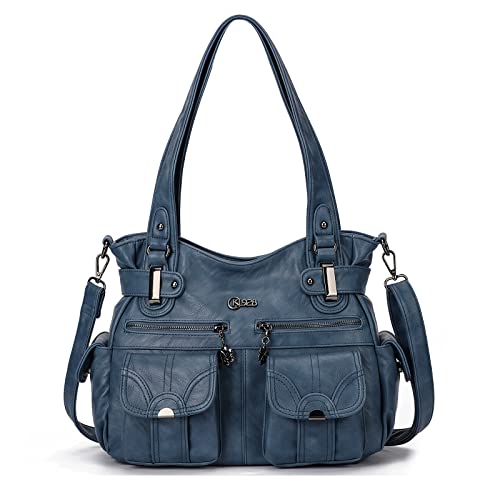 KL928 Tasche Damen Handtasche Umhängetaschen Damenhandtasche Schultertasche Lederhandtasche elegante Taschen hand taschen Henkeltaschen für frauen mit vielen fächern(New Gray Blue) KL928 Tasche Damen Handtasche Umhängetaschen Damenhandtasche Schultertasche Lederhandtasche elegante Taschen hand taschen Henkeltaschen für frauen mit vielen fächern(New Gray Blue) von KL928