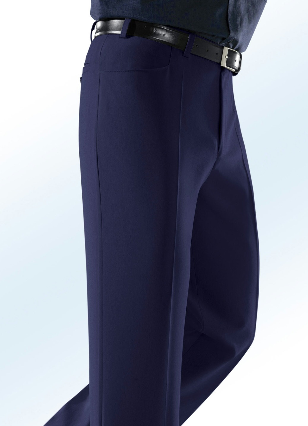 „Klaus Modelle“-Hose mit Seitentaschen, Marine, Größe 48 von KLAUS MODELLE