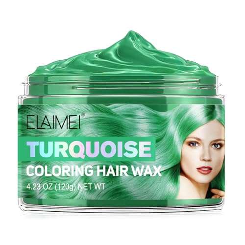 Haarwachs Temporäres Haarfarbe Wachs, Haarfarben, Haartönungen, Styling Haartone für Männer Frauen, Natürliche Frisur Pomade mit ultra kühlem Farbergebnis für Party, Cosplay & Halloween(08-grün) von KLLALO