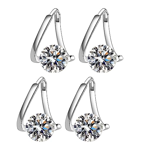 Lymphvity Germanium Ohrringe, Flysmus Halolux Lymphvity Germanium Ohrringe, Akupunktur-Ohrringe, Lymphdrainage-Ohrringe Schmuck für Frauen (2 Pair Silver) von KLOUYHTY