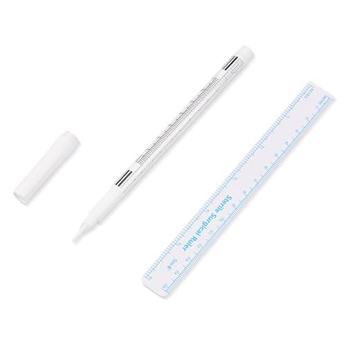 10x Hautmarker Wasserdichter Positionierungsstift Weißer Chirurgischer Hautmarker Augenbrauen Make Up Stift Make Up Positionsmarkierungswerkzeuge 10x Weißer Markierungsstift Hautmarkierungsstift von KLOVA