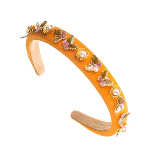 Schmetterling Besetztes Haarband Für Weibliche Französische Künstliche Haarhoop Mädchen Elegantes Stirnband Partei Haar Dekore Schmetterling Besetztes Stirnband von KLOVA