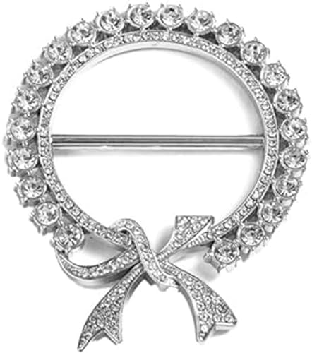 1 Stück Schal-Schleife-Knöpfe, Brosche Pins, einfache Schal-Schleife-Knöpfe, Kleidung Ecke Knüpfen Metallknöpfe, Mode Schal-Schleife-Knöpfe, Schmuck, Geschenke für Frauen Geschenke für Mädchen von KLUFO