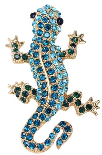 Eidechse Brosche, Kristall Eidechse Brosche, Strass Gecko Pin, Damen Corsage Kindergeburtstag Geschenk Frauen Schmuck Tasche Dekoration Männer Geschenk Langlebig und praktisch von KLUFO