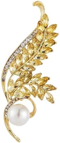 Frauen Strass Brosche, Perle Blume kreative Brosche, Strass Brosche, Mode Kristall Kleidung Zubehör, Schmuck Geschenke für Frauen Mädchen von KLUFO