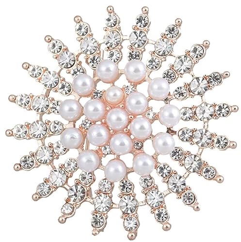 Gorgeous Pearls Floral Brooch Women's Coat Jacket Dress Hat Scarf Shawl Brooch Pins Badge Accessories Jewellery Gifts von KLUFO