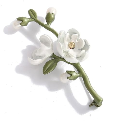 Magnolia Botanical Brosche Damen Mantel Jacke Kleid Hut Schal Schal Brosche Pins Anstecker Accessoires Schmuck Geschenke von KLUFO