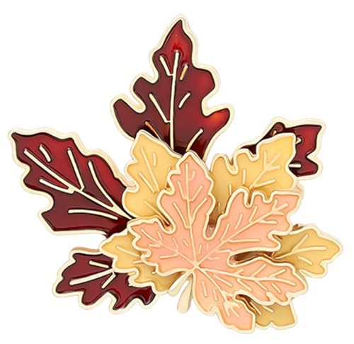 Thanksgiving Brosche Pin, Herbst Herbstblatt Brosche Pin, Ahornblatt Anstecknadel, Abzeichen Dekoration Pin für Jacke/Krawatte/Rucksack von KLUFO