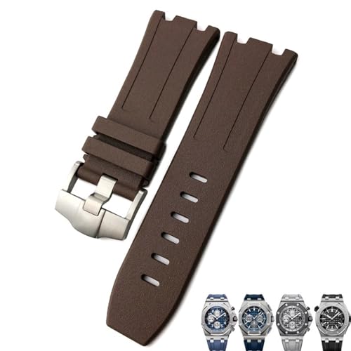 KLVN Ersatz-Uhrenarmband aus natürlichem Kunstharz, Fluorkautschuk, 28 mm, für Audemars Royal Oak Piguet Offshore, für AP Uhrenarmband, 28mm, Achat von KLVN