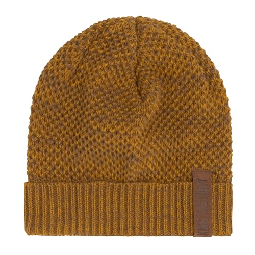 KNIT FACTORY - Jazz Mütze - Strickmütze für Damen und Herren - Beanie - Herbst & Winter Essentials - Zeitloses Mode-Accessoire - Wintermütze mit Wolle - Hochwertige Qualität - Ocker/Tobacco von KNIT FACTORY