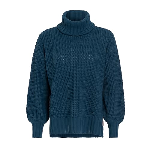 KNIT FACTORY - Robin Rollkragen Strickpullover - Petrol - 40/42 von KNIT FACTORY