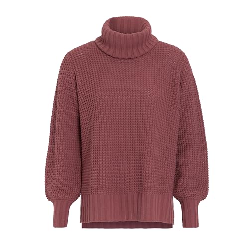 KNIT FACTORY - Robin Rollkragen Strickpullover - Stone Red - 36/38 von KNIT FACTORY