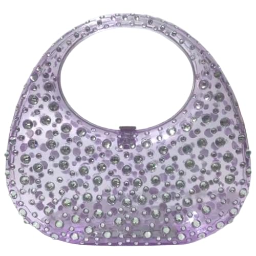 KOBONA Damen-Abendtasche, Unterarmtasche, stilvolle All-Match-Tasche, modische Mini-Handtasche, glitzernde Glitzer-Tasche für den täglichen Gebrauch im Büro, einfarbige Tasche von KOBONA