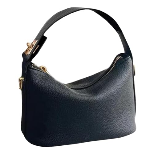 KOBONA Vielseitige kleine Umhängetasche für Damen, einfarbig, PU-Vegan-Leder, Umhängetaschen, Reißverschluss, Top-Griff-Handtaschen, schicker Stil, Unterarmtasche, All-Match-Umhängetasche von KOBONA