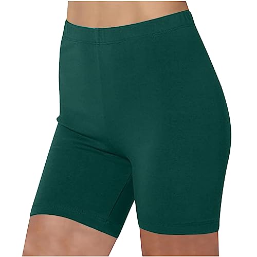 KOG Gutscheine Damen Shorts Kurze Leggings High Waist Baumwolle Sommer Hosen Radlerhose Kurze Sporthose Blickdicht Sportshorts Trainingshose Gym Shorts Yoga Shorts Unterhosen Prime Armeegrün XXL von KOG