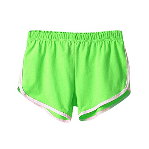 KOG Sport Shorts Damen Locker Pyjamahose Kurz Schlafanzughose Kurz Angebote des Tages Heute Blitzangebote Sexy Yogahose Sporthose Elegant Yoga Shorts Baumwolle Gutschein Grün XXL von KOG