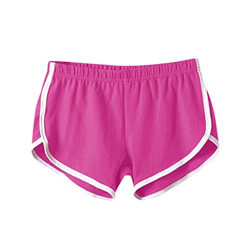 KOG Sport Shorts Damen Locker Pyjamahose Kurz Schlafanzughose Kurz Warehouse Deals Angebote Sexy Yogahose Sporthose Elegant Yoga Shorts Baumwolle Damen Tshirt Sale Heißes Rosa L von KOG