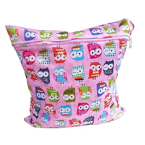 KOMBIUDA waschbare Wickeltasche wasserdichte Wickeltasche Nassbeutel für Babys windelbeutel Diaper Bag windeltasche Wickeltasche -Nass-Trockensack Drucken Tuch von KOMBIUDA