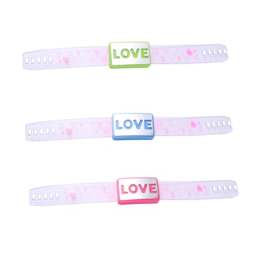 KONTONTY 3St leuchtendes Armband leuchtende armbänder weihnachtsgeschenke wheinachtsgeschenk LED-Licht-Armband Valentinsarmbänder kinder Valentinstagsgeschenk Silikonarmband Blitz Anschauen von KONTONTY