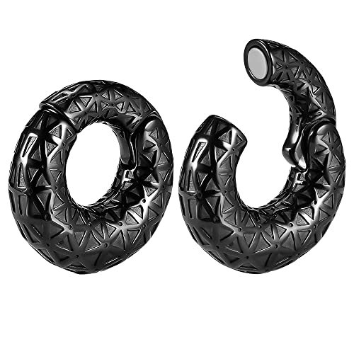 KOOBODY 0g (8mm) Edelstahl Magnetische Ohrgewicht Zum Dehnen von Ohrläppchen Frauen Männer Baumeln Plugs Tunnel Piercing Schmuck Kit von KOOBODY