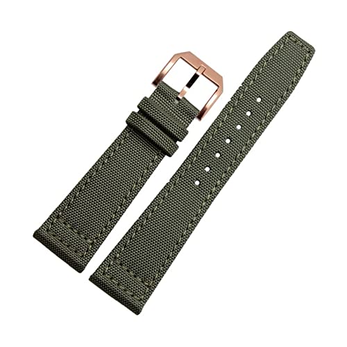 KOSSMA 20 mm Uhrenarmbänder für IWC Piloten, Portugiesisch, Portofino, Nylon-Leinen, Uhrenarmbänder, Grün, Blau, Grau, Schwarz, 20 mm, Achat von KOSSMA