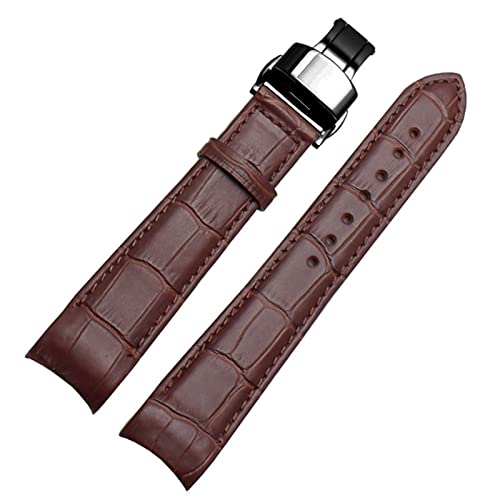 KOSSMA Uhrenarmband mit gebogenem Ende, für Citizen BL9002-37 05A BT0001-12E 01A, echtes Leder mit Schmetterlingsschnalle, 20, 21, 22 mm, modisches Armband, 22 mm, Achat von KOSSMA