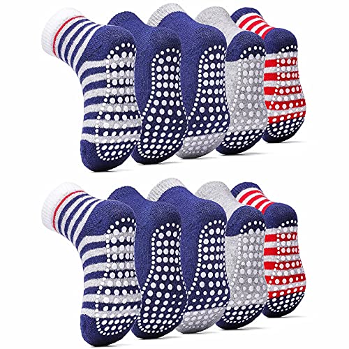 KOWAYI 10 Paar abs socken kinder jungen mädchen baby stoppersocken unisex kleinkind antirutschsocken rutschfeste kindersocken-TIAOWEN-4-7T von KOWAYI