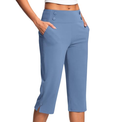 KQIVAM Caprihose Damen Yogahose 3/4-Hosen mit Taschen Bauchkontrolle Workout Arbeitshose Jogginghose Sporthose Frauen Baumwolle Sweatpants Slim Fit Freizeithose Trainingshose KQIVAM Caprihose Damen Yogahose 3/4-Hosen mit Taschen Bauchkontrolle Workout Arbeitshose Jogginghose Sporthose Frauen Baumwolle Sweatpants Slim Fit Freizeithose Trainingshose von KQIVAM