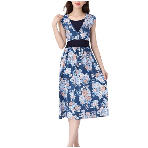 KQIVAM Damen Umstandskleid V-Ausschnitt Stillkleid Casual Print Schwangerschaftskleid Sommer Umstandskleid Midi Stillkleid Baumwolle Kleider für Schwangere Lässiges Umstandsmode KQIVAM Damen Umstandskleid V-Ausschnitt Stillkleid Casual Print Schwangerschaftskleid Sommer Umstandskleid Midi Stillkleid Baumwolle Kleider für Schwangere Lässiges Umstandsmode von KQIVAM