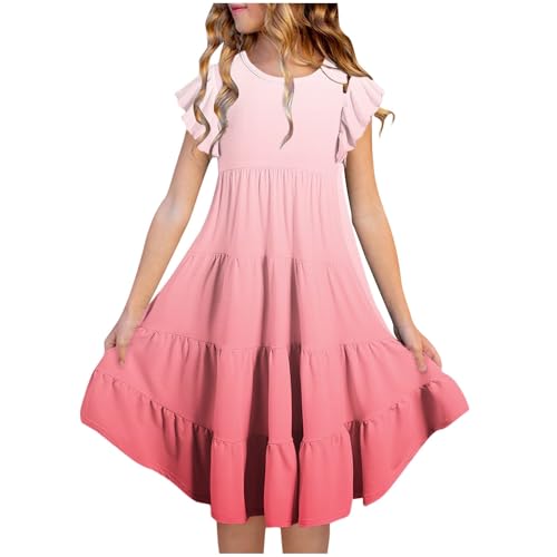 KQIVAM Mädchen Baumwolle Sternenhimmel Farbverlauf Fliegender Ärmel Kleider Sommer Freizeit Kurzarm Knielang Kleid Kurzarm Sommerkleid Strandkleid Mädchenkleid 6-15 Jahre KQIVAM Mädchen Baumwolle Sternenhimmel Farbverlauf Fliegender Ärmel Kleider Sommer Freizeit Kurzarm Knielang Kleid Kurzarm Sommerkleid Strandkleid Mädchenkleid 6-15 Jahre von KQIVAM