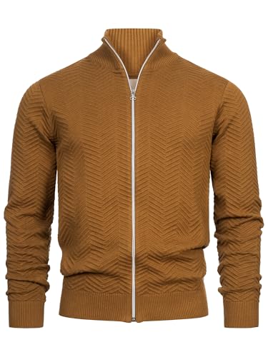 KRONSTADT Herren KSCarlo Zip Strickjacke mit Stehkragen und Reißverschluss | Fein-Strick Cardigan für Männer Rubber, 3XL KRONSTADT Herren KSCarlo Zip Strickjacke mit Stehkragen und Reißverschluss | Fein-Strick Cardigan für Männer Rubber, 3XL von KRONSTADT