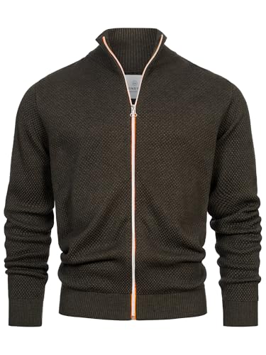 KRONSTADT Herren KSErik Zip Strickjacke mit Stehkragen | Fein-Strick Cardigan mit Kragen und Reißverschluß Army Mix, L KRONSTADT Herren KSErik Zip Strickjacke mit Stehkragen | Fein-Strick Cardigan mit Kragen und Reißverschluß Army Mix, L von KRONSTADT