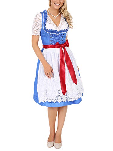 Krüger Damen Trachten Dirndl kurz, Modell: Cheyenne, Knielang, Art.-Nr. 047996-0-0008, 36, von Krüger