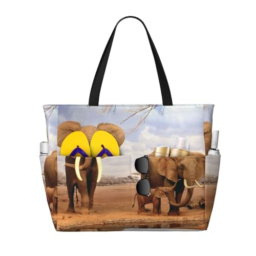 KSEFXXPKA Gelbe Sonnenblumen mit rotem Schmetterlings-Aufdruck, großes Fassungsvermögen, Strand-Reisetasche, Tragetasche, Schultertasche, Schultertasche, für Fitnessstudio, Reisen, Alltag, von KSEFXXPKA