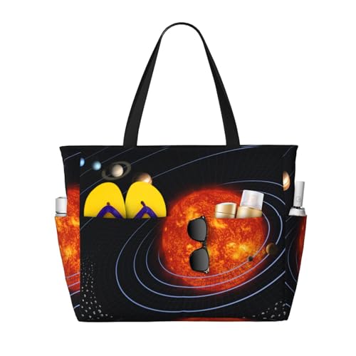 KSEFXXPKA Rote Schmetterlinge, Valentinstagsdruck, großes Fassungsvermögen, Strand-Reisetasche, Tragetasche, Schultertasche, Schultertasche, für Fitnessstudio, Reisen, Alltag, Weltraum Galaxie von KSEFXXPKA