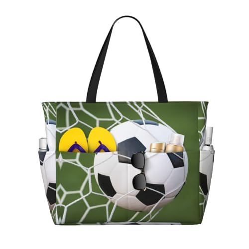 KSEFXXPKA Rustikale Reisetasche mit Holzdruck, großes Fassungsvermögen, Strandtasche, Tragetasche, Schultertasche, Schultertasche für Fitnessstudio, Reisen, Fußballball, Einheitsgröße von KSEFXXPKA