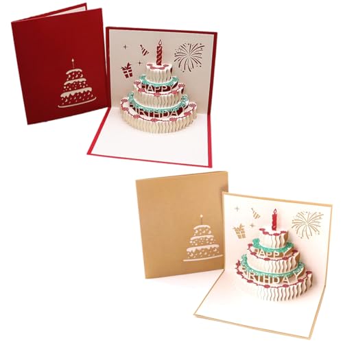 KSOIQPU 2 Stück 3D Pop Up Grußkarten Geburtstag,Geburtstagskarte Frau,Geburtstagskarte Mit Schönen Papier-Cut Und Umschlag,Geschenk Für Ihre Familie,Freunde Und Liebhaber KSOIQPU 2 Stück 3D Pop Up Grußkarten Geburtstag,Geburtstagskarte Frau,Geburtstagskarte Mit Schönen Papier-Cut Und Umschlag,Geschenk Für Ihre Familie,Freunde Und Liebhaber von KSOIQPU
