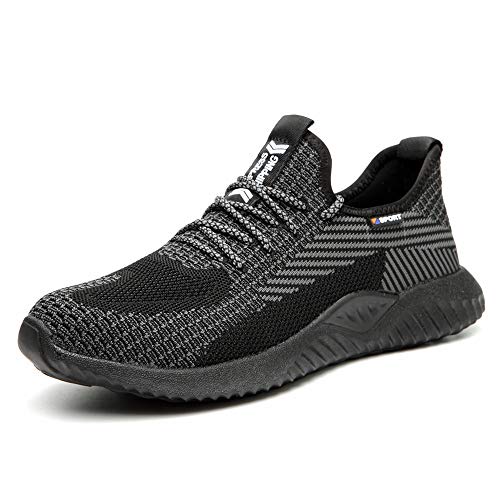 KTDYG Herren Damen Arbeitsschuhe S3 Sicherheitsschuhe Leicht Sportlich Schutzschuhe Stahlkappen Schuhe von KTDYG