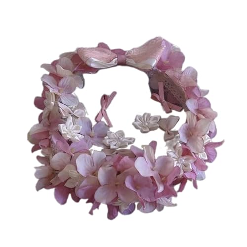 Handgefertigter Blumen Haarkranz Für Die Braut Stilvolles Haarband Elegantes Blumen Stirnband Zubehör Blumen Stirnband von KUAIYIJU