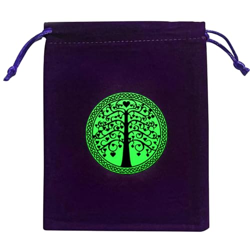 KUAIYIJU Divinations Tarotkarten-Würfeltasche, Mini-Hochzeitstasche, Tischdecke, Orakel, Kartenspiel, Tasche, Schmuckaufbewahrung, Kordelzug, Tarotkarten-Hülle, J007 von KUAIYIJU