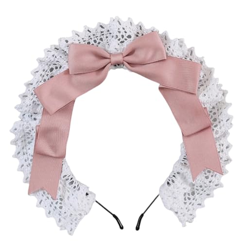 Mädchen Stirnbänder Spitze Bögen Haarband Maid Cosplay Kopfbedeckungen Bowknot Stirnbänder Niedliche Hochzeit von KUAIYIJU